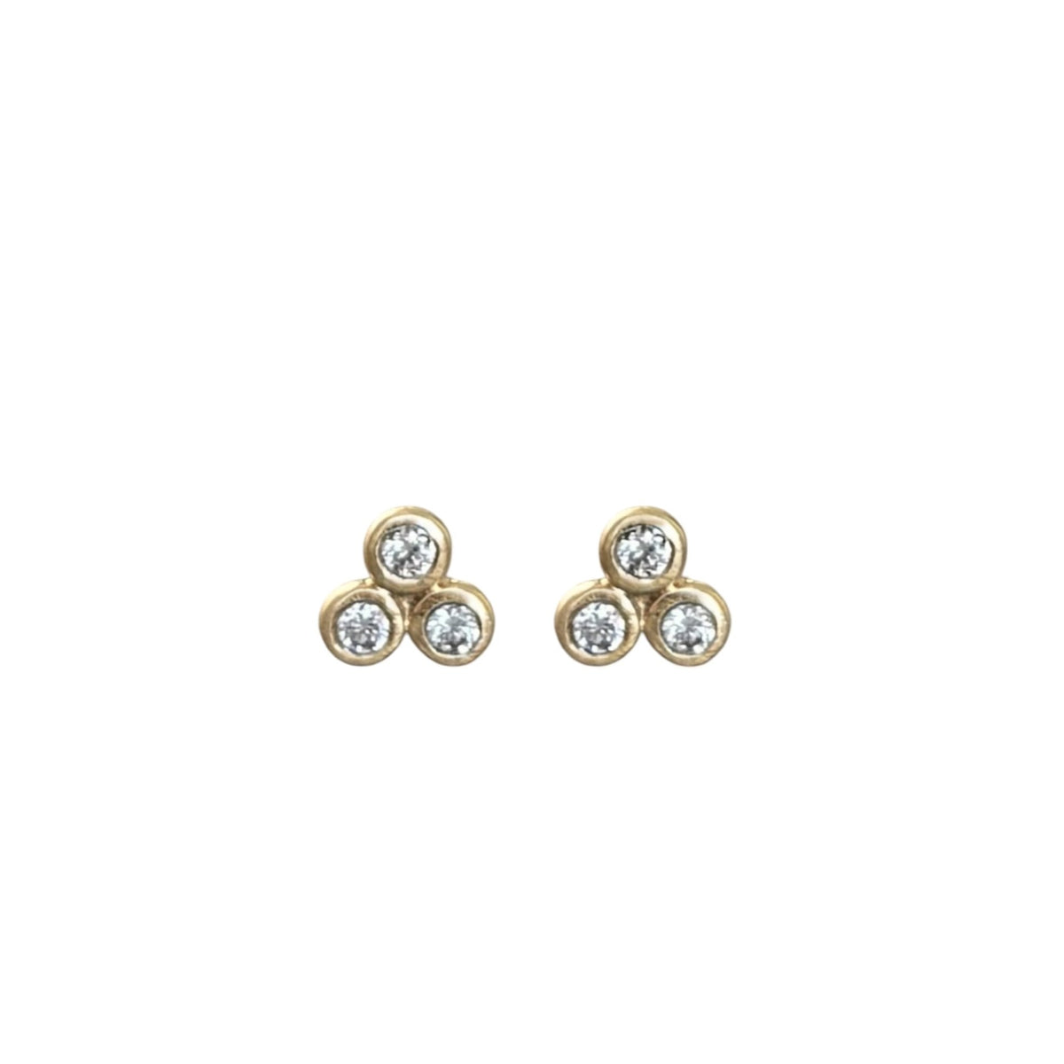 Diamond Trio Stud Earrings